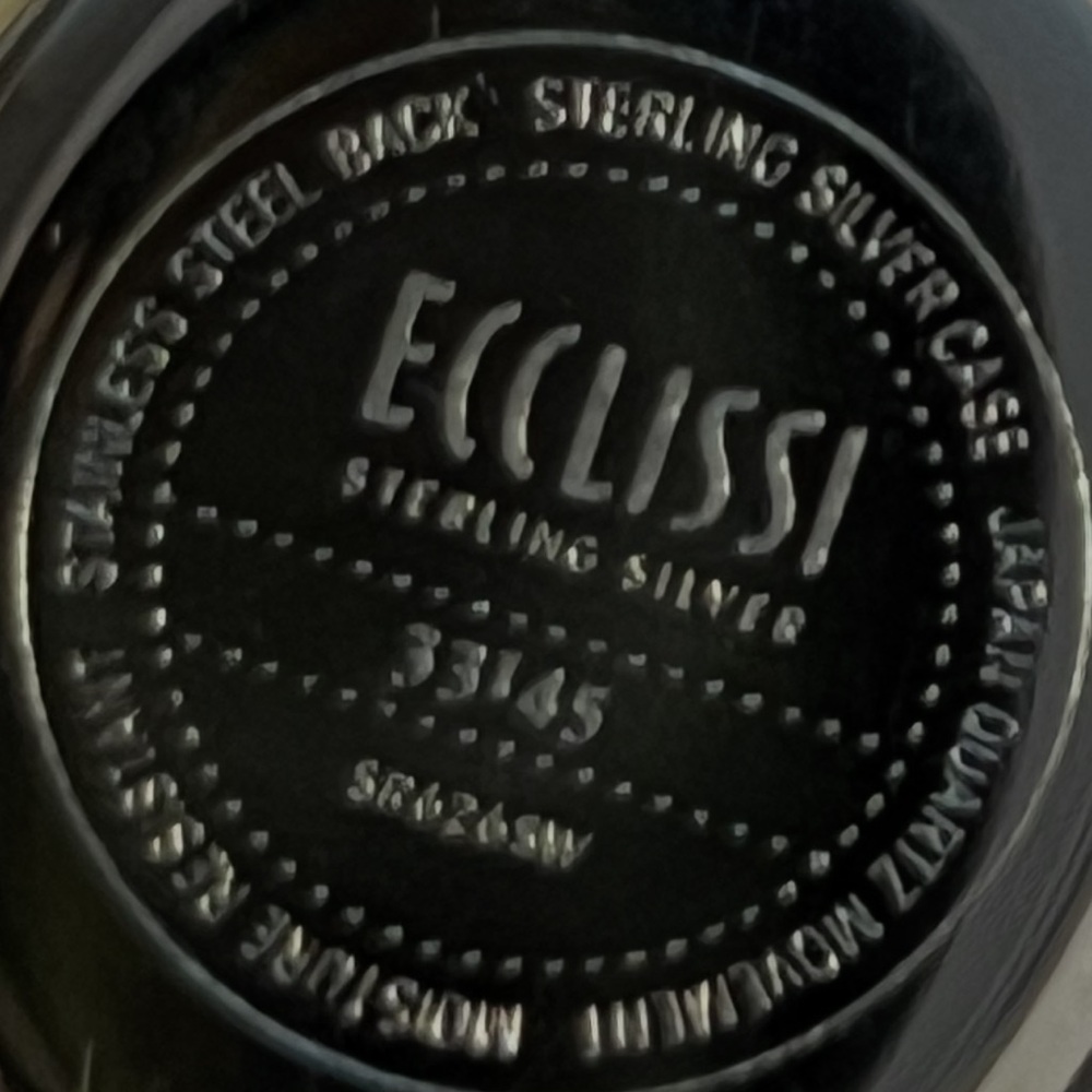 ESSLISSI Sterling Silver and Authentic Gem Charm Watch - Picture 7 of 11
